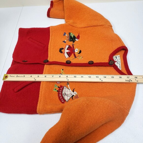 Petits Juniors DPAM Girls Wool Sweater Cardigan Size 6 - Picture 10 of 10